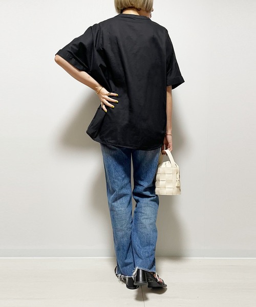 Fizz（フィズ）の「【Fizz/フィズ】　コットンキャンブリック　裾タックスキッパーブラウス（シャツ/ブラウス・レディース・ベージュ/ホワイト/ピンク系/ブラック・M）」の8枚目の写真