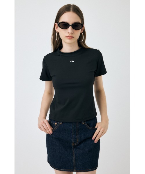 MOUSSY（マウジー）の「BASIC TINY Tシャツ（Tシャツ/カットソー・レディース・ネイビー/ホワイト/ブラック・FREE）」の8枚目の写真