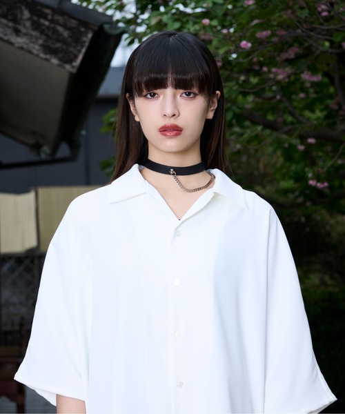 狐独(コドク)の「ルーズドルマントロミシャツ(シャツ/ブラウス・メンズ・ブラック/オフホワイト・MEDIUM/LARGE)」の3枚目の写真