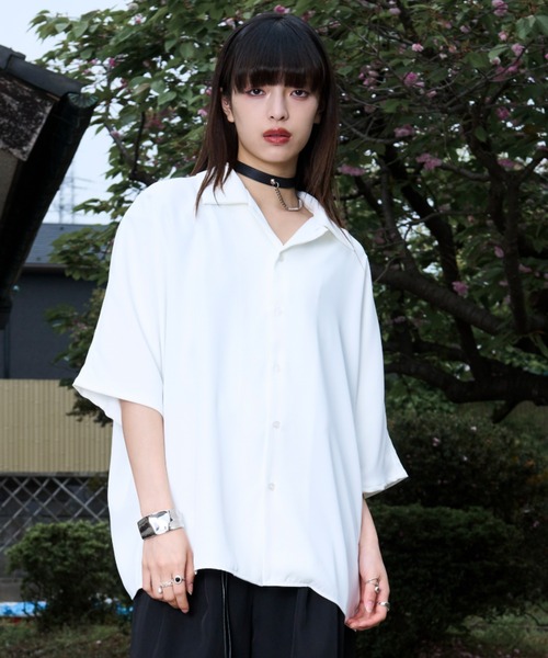 狐独(コドク)の「ルーズドルマントロミシャツ(シャツ/ブラウス・メンズ・ブラック/オフホワイト・MEDIUM/LARGE)」の20枚目の写真