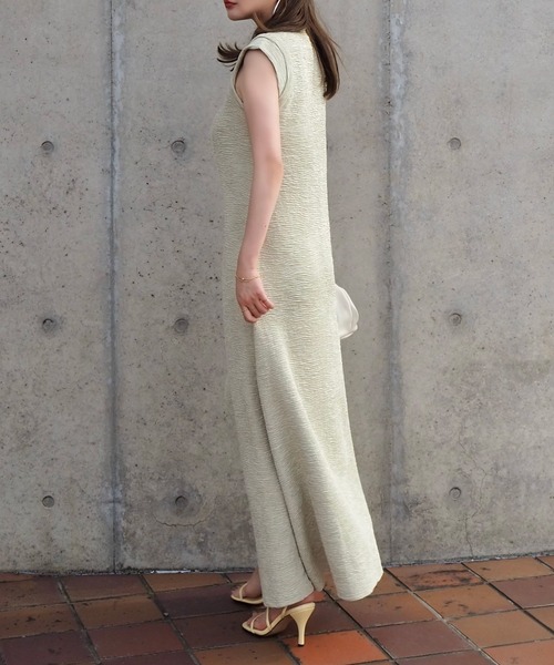 LAULEN(ローレン)の「texture sleeve layered long dress /テクスチャー 袖レイヤード フレア ロング ワンピース(ワンピース・レディース・モカ/アイボリー/ブラック・FREE)」の14枚目の写真