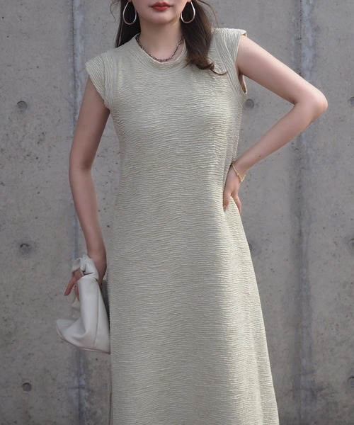 LAULEN(ローレン)の「texture sleeve layered long dress /テクスチャー 袖レイヤード フレア ロング ワンピース(ワンピース・レディース・モカ/アイボリー/ブラック・FREE)」の15枚目の写真