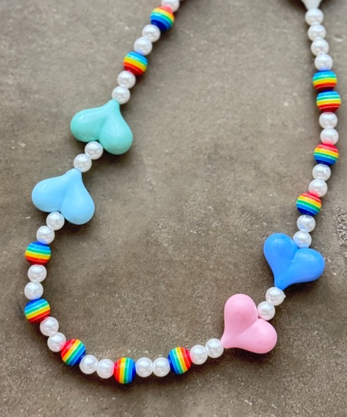 Y2K SYNAPSE FACTORY（ワイツーケー シナプスファクトリー）の「【カラフルハート】Strap（スマホグッズ・レディース・ピンク/レインボー・FREE）」の10枚目の写真