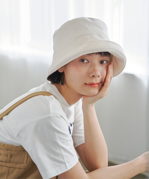 LBC(エルビーシー)の「切り替えツバアガリハット(ハット・レディース・カーキ/オフホワイト/ブラック・FREE)」の12枚目の写真