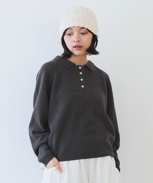 ジーロンラムポロニットプルオーバー（ニット/セーター）｜bulle