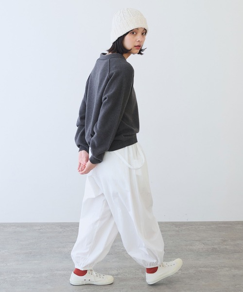 bulle de savon(ビュルデサボン)の「△ジーロンラムポロニットプルオーバー(ニット/セーター・レディース・ライトブルー/レッド/ダークブラウン・FREE)」の11枚目の写真