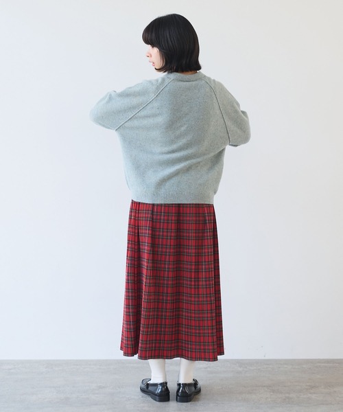 bulle de savon(ビュルデサボン)の「△ジーロンラムポロニットプルオーバー(ニット/セーター・レディース・ライトブルー/レッド/ダークブラウン・FREE)」の21枚目の写真