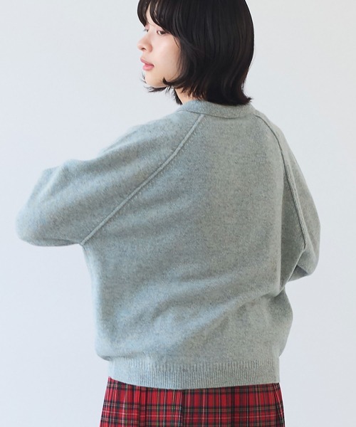 bulle de savon(ビュルデサボン)の「△ジーロンラムポロニットプルオーバー(ニット/セーター・レディース・ライトブルー/レッド/ダークブラウン・FREE)」の17枚目の写真