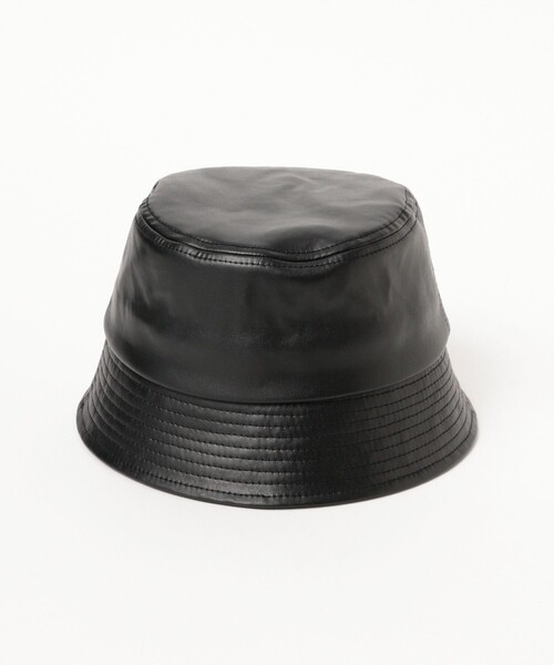 BEAMS（ビームス）の「シンセティックレザー ハット（ハット・メンズ・ブラック・ONE SIZE）」の2枚目の写真