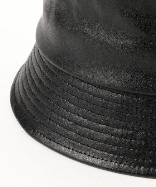BEAMS（ビームス）の「シンセティックレザー ハット（ハット・メンズ・ブラック・ONE SIZE）」の4枚目の写真