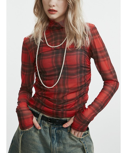 タイムセール❣️新品未使用　タグ付き❣️アンジェリーナ　ジャガードシアートップス 新品未使用 タグ付き❣️アンジェリーナ ジャガードシアー