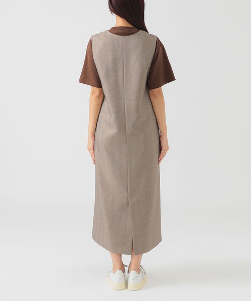 B:MING by BEAMS(ビーミングバイビームス)の「Vネック ジャンパー スカート (洗濯可)(ワンピース・レディース・ブラウン系その他/グレー・MEDIUM/SMALL)」の12枚目の写真