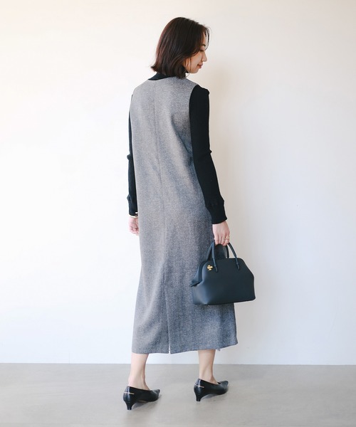 B:MING by BEAMS(ビーミングバイビームス)の「Vネック ジャンパー スカート(S~M)(ワンピース・レディース・ブラウン系その他/グレー・MEDIUM/SMALL)」の19枚目の写真