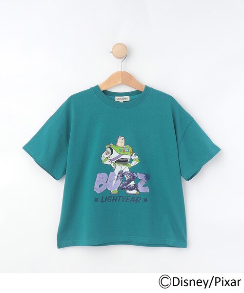 Disney（ディズニー）の「◆【DISNEY】トイ・ストーリー スパンコールTシャツ（Tシャツ/カットソー・レディース・チャコールグレー/グリーン・10/11/12）」の9枚目の写真
