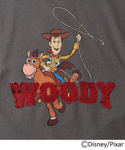 Disney（ディズニー）の「◆【DISNEY】トイ・ストーリー スパンコールTシャツ（Tシャツ/カットソー・レディース・チャコールグレー/グリーン・10/11/12）」の6枚目の写真