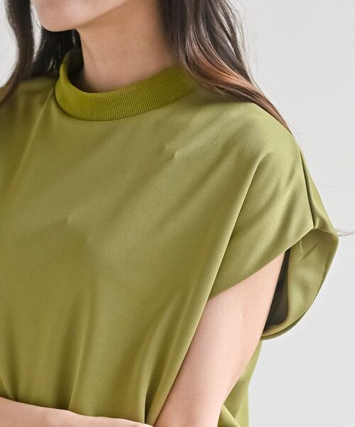 rps(アールピーエス)の「ショート丈ポンチT(Tシャツ/カットソー・レディース・グレイッシュベージュ/オフホワイト/ブラック/チャコールグレー/グリーン系その他/グレイッシュブルー・フリー)」の15枚目の写真