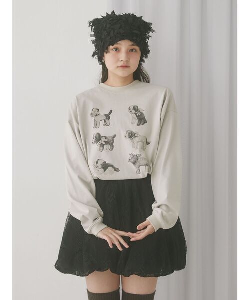 merry jenny（メリージェニー）の「fuwafuwa knit hat（ニットキャップ/ビーニー・レディース・ブラック/アイボリー・FREE）」の17枚目の写真