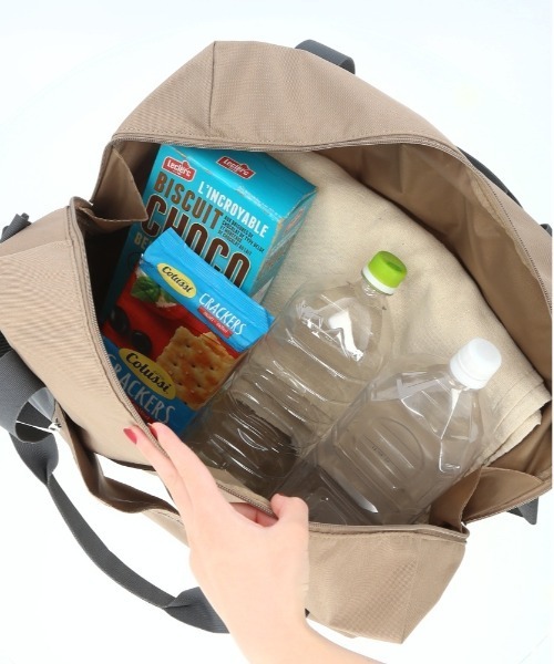 DEVICE（デバイス）の「DEVICE＋ 3way ボストンバッグ（ボストンバッグ・レディース・グレー/グレイッシュベージュ/ブラック/ブラック×グレー/ホワイト系・FREE）」の9枚目の写真