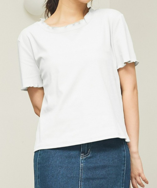 Olu.(オルドット)の「ベーシックメロウカットソー(Tシャツ/カットソー・レディース・スモークピンク/ミント/ホワイト・FREE)」の2枚目の写真