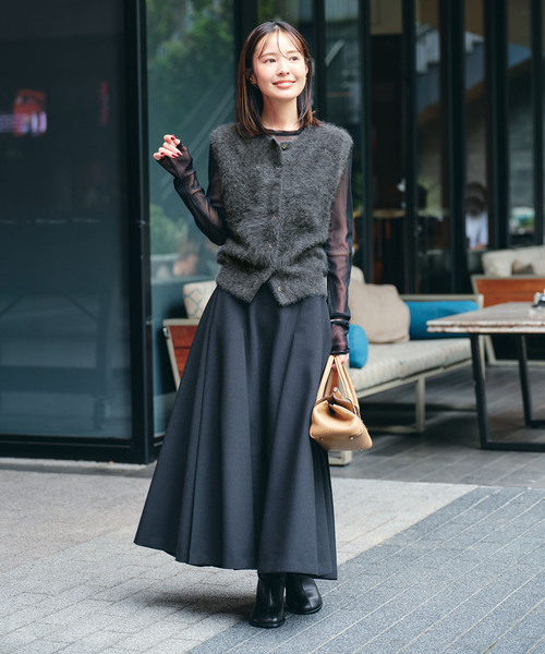 セール】FOX/Caファーニットフロントボタンベスト（ベスト）｜NOBLE