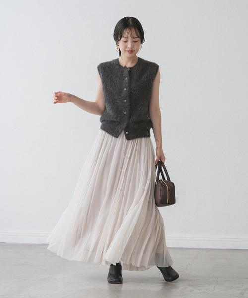 FOX/Caファーニットフロントボタンベスト（ベスト）｜NOBLE（ノーブル