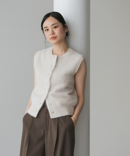 FOX/Caファーニットフロントボタンベスト（ベスト）｜NOBLE（ノーブル