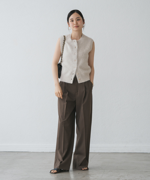 FOX/Caファーニットフロントボタンベスト（ベスト）｜NOBLE（ノーブル