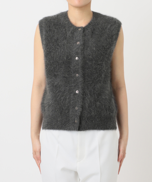 セール】FOX/Caファーニットフロントボタンベスト（ベスト）｜NOBLE