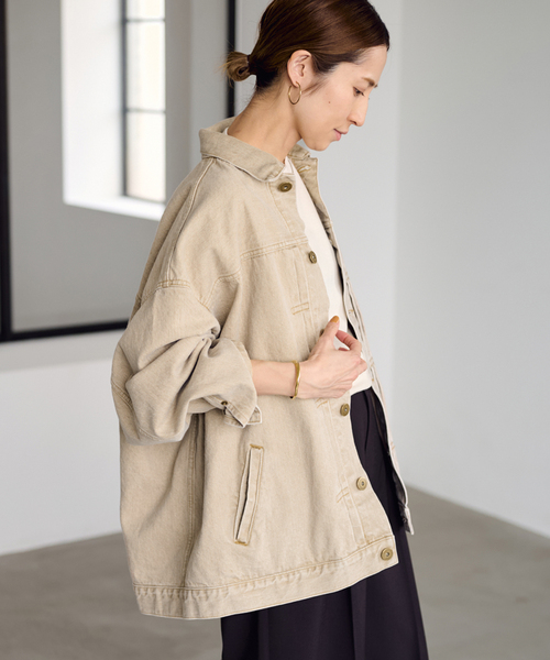 FRAMeWORK（フレームワーク）の「≪追加≫エクストララージデニムジャケット（デニムジャケット・レディース・グレー/ブルー/ベージュ・FREE）」の22枚目の写真