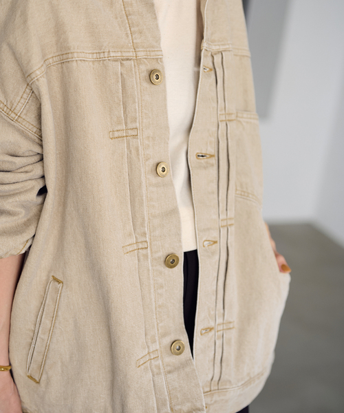 FRAMeWORK（フレームワーク）の「≪追加≫エクストララージデニムジャケット（デニムジャケット・レディース・グレー/ブルー/ベージュ・FREE）」の21枚目の写真