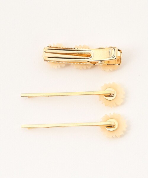 BEAMS BOY（ビームスボーイ）の「【1/15再値下げ】レトロ フラワー ヘアピン 3セット（ヘアピン・レディース・グレー/サックスブルー/ホワイト系その他7/イエロー・ONE SIZE）」の5枚目の写真