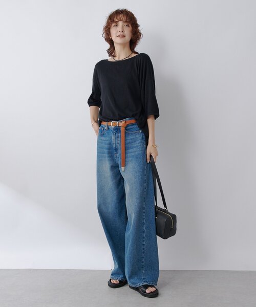 RIVE DROITE(リヴドロワ)の「【MONN.:. (モン)】LOOSE KNIT Tee(ニット/セーター・レディース・ブラック/グレー・FREE)」の9枚目の写真