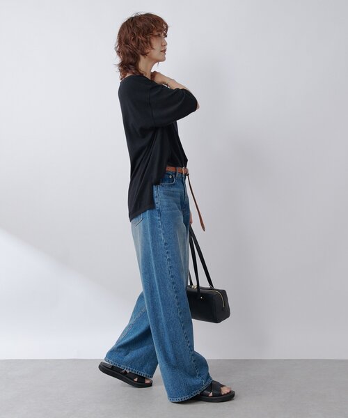 RIVE DROITE(リヴドロワ)の「【MONN.:. (モン)】LOOSE KNIT Tee(ニット/セーター・レディース・ブラック/グレー・FREE)」の11枚目の写真