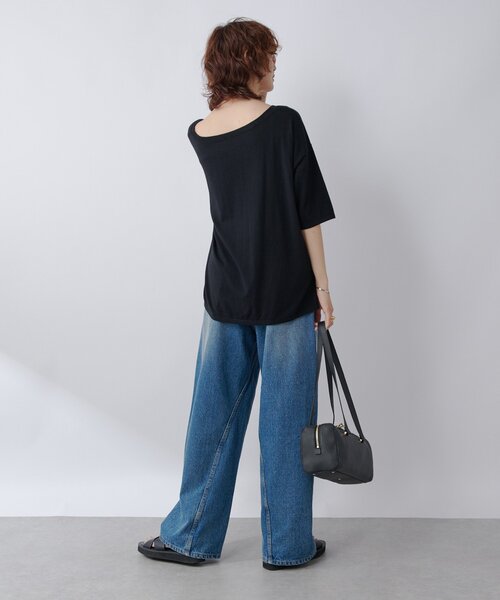 RIVE DROITE(リヴドロワ)の「【MONN.:. (モン)】LOOSE KNIT Tee(ニット/セーター・レディース・ブラック/グレー・FREE)」の12枚目の写真