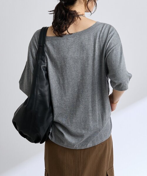 RIVE DROITE(リヴドロワ)の「【MONN.:. (モン)】LOOSE KNIT Tee(ニット/セーター・レディース・ブラック/グレー・FREE)」の19枚目の写真