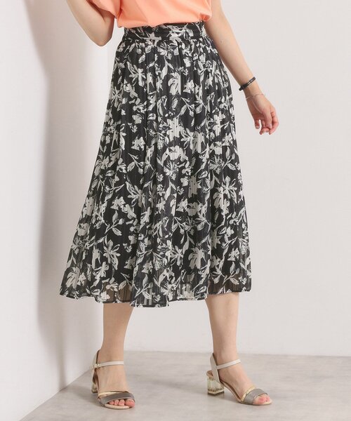 ITS'DEMO（イッツデモ）の「【手洗い可／後ろウエストゴム】ラメスト単色花柄スカート（スカート・レディース・ブラック系/ダークブラウン系/ホワイト系3・00）」の17枚目の写真