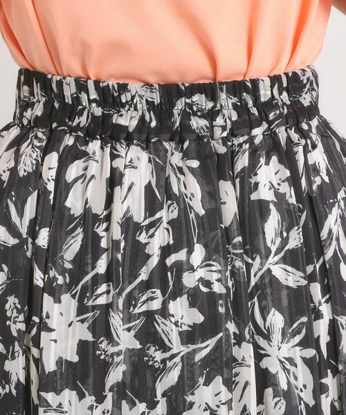 ITS'DEMO（イッツデモ）の「【手洗い可／後ろウエストゴム】ラメスト単色花柄スカート（スカート・レディース・ブラック系/ダークブラウン系/ホワイト系3・00）」の5枚目の写真