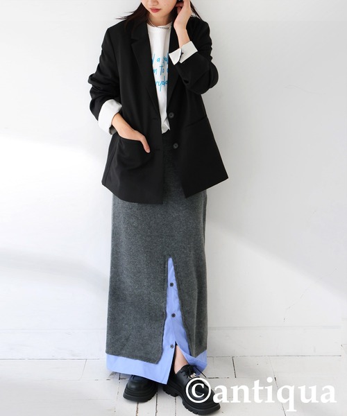 antiqua（アンティカ）の「厚底バックルローファー（ローファー・レディース・ブラック・25/24.5/24/23.5/23.0）」の3枚目の写真