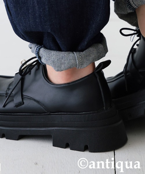 antiqua（アンティカ）の「厚底バックルローファー（ローファー・レディース・ブラック・25/24.5/24/23.5/23.0）」の5枚目の写真