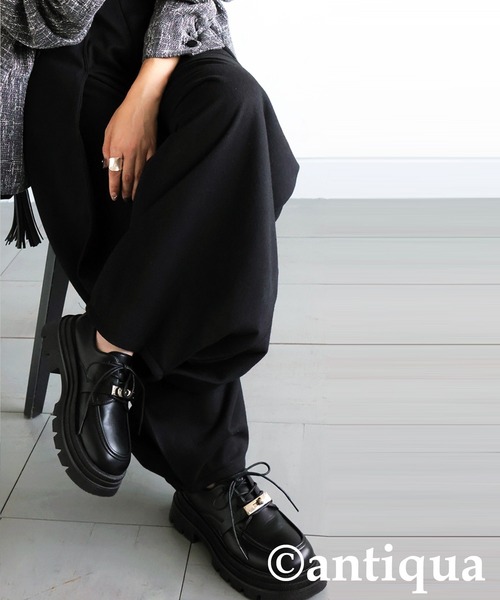 antiqua（アンティカ）の「厚底バックルローファー（ローファー・レディース・ブラック・25/24.5/24/23.5/23.0）」の10枚目の写真