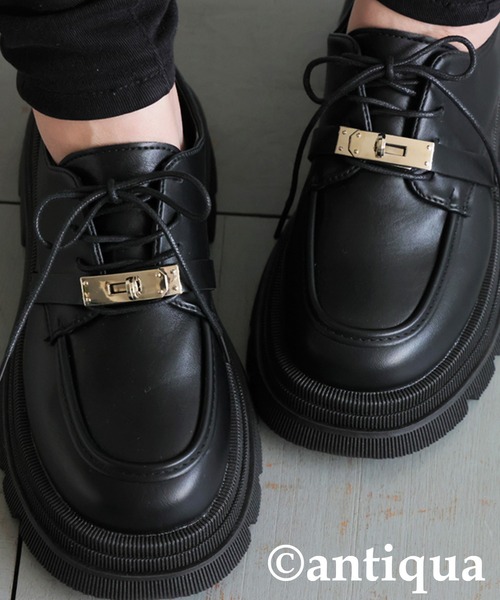 antiqua（アンティカ）の「厚底バックルローファー（ローファー・レディース・ブラック・25/24.5/24/23.5/23.0）」の16枚目の写真