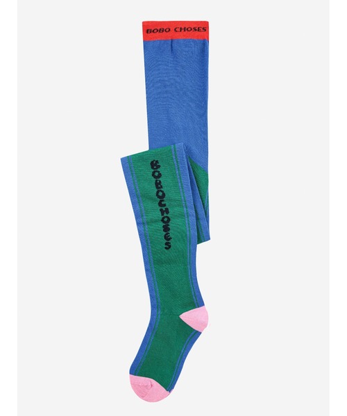 BOBO CHOSES(ボボショーズ)の「Bobo Choses color block tights(タイツ/ストッキング・キッズ・ブルー・29-31/23-25/26-28/32-34/35-37)」の1枚目の写真