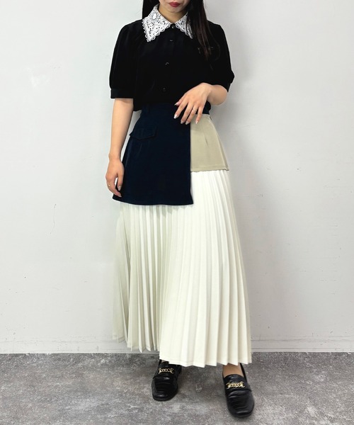 NICOLE CLUB（ニコル　クラブ）の「レースカラーブラウス（シャツ/ブラウス・レディース・ブラック/サックスブルー/オフホワイト・MEDIUM）」の20枚目の写真
