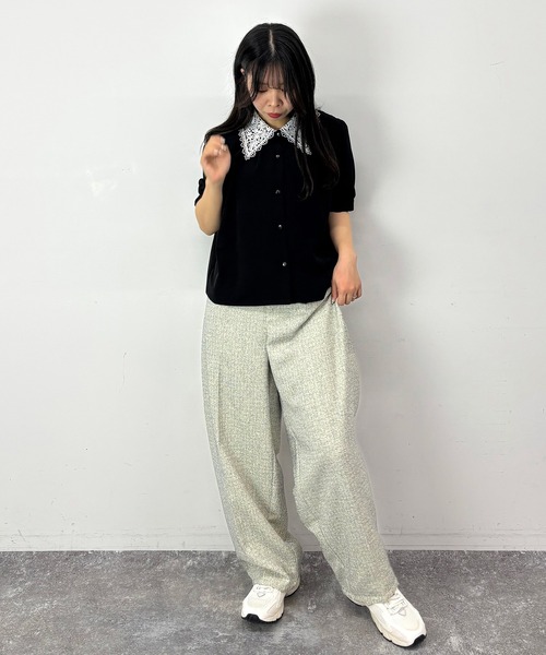 NICOLE CLUB（ニコル　クラブ）の「レースカラーブラウス（シャツ/ブラウス・レディース・ブラック/サックスブルー/オフホワイト・MEDIUM）」の21枚目の写真