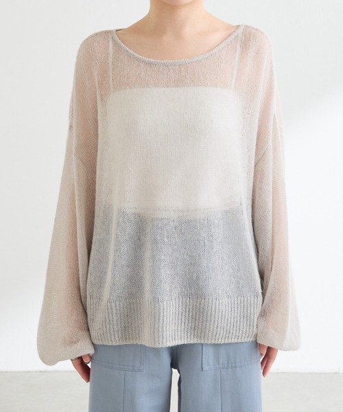 COLLAGE GALLARDAGALANTE（コラージュガリャルダガランテ）の「裾ラメアルパカニット（ニット/セーター・レディース・ピンク/ライトグレー・FREE）」の20枚目の写真