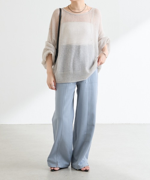 COLLAGE GALLARDAGALANTE（コラージュガリャルダガランテ）の「裾ラメアルパカニット（ニット/セーター・レディース・ピンク/ライトグレー・FREE）」の3枚目の写真