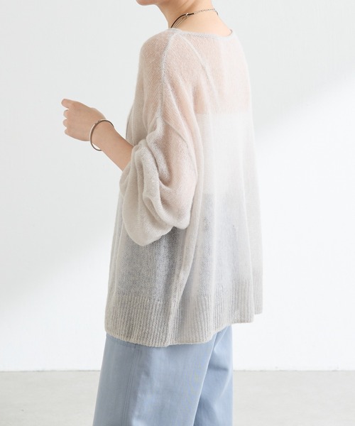 COLLAGE GALLARDAGALANTE（コラージュガリャルダガランテ）の「裾ラメアルパカニット（ニット/セーター・レディース・ピンク/ライトグレー・FREE）」の5枚目の写真