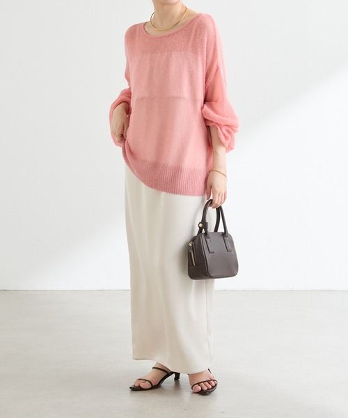 COLLAGE GALLARDAGALANTE（コラージュガリャルダガランテ）の「裾ラメアルパカニット（ニット/セーター・レディース・ピンク/ライトグレー・FREE）」の11枚目の写真
