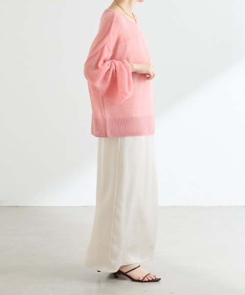 COLLAGE GALLARDAGALANTE（コラージュガリャルダガランテ）の「裾ラメアルパカニット（ニット/セーター・レディース・ピンク/ライトグレー・FREE）」の18枚目の写真