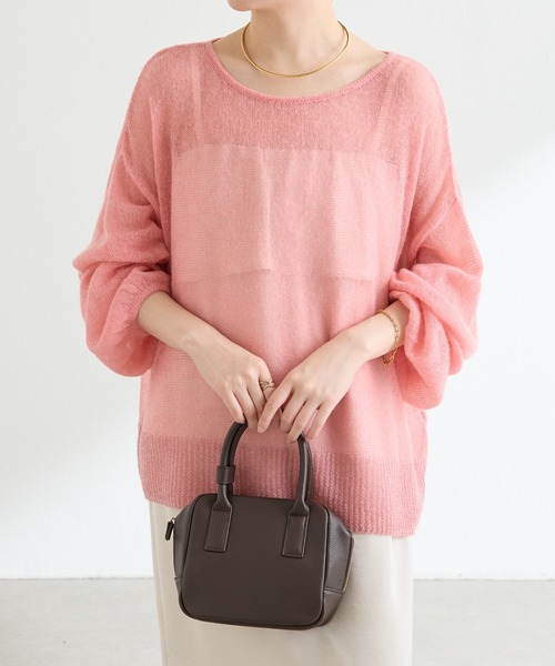 COLLAGE GALLARDAGALANTE（コラージュガリャルダガランテ）の「裾ラメアルパカニット（ニット/セーター・レディース・ピンク/ライトグレー・FREE）」の12枚目の写真